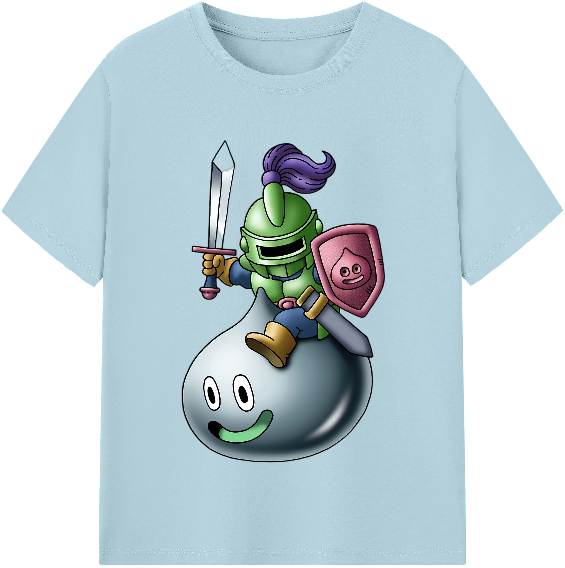 （画像用） ドラゴンクエスト Doragon Kuesuto Dragon Quest 綿100％半袖Tシャツ（フロントプリント）